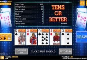 Tens or Better Casino Game demo