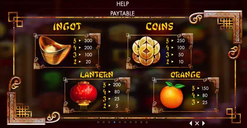 Year of the Dog slot paytable